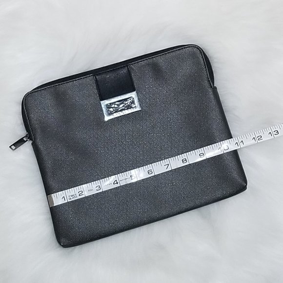 Bulgari BVLGARI Metallic Shimmer Black Zippered Bag 11" x 9” - Picture 4 of 12